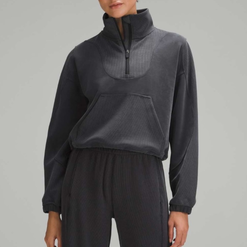 Lululemon Brushed Softstreme Ribbed Half Zip - Picture 2 of 13
